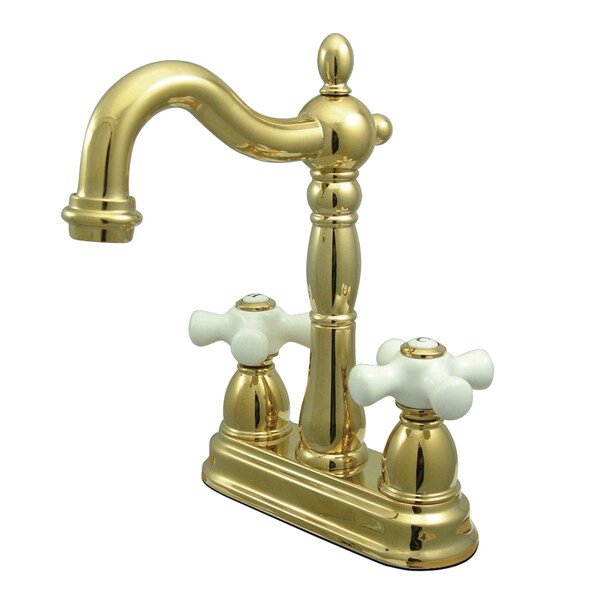 Heritage Bar Faucet W/out Pop-Up Rod, Polished Brass